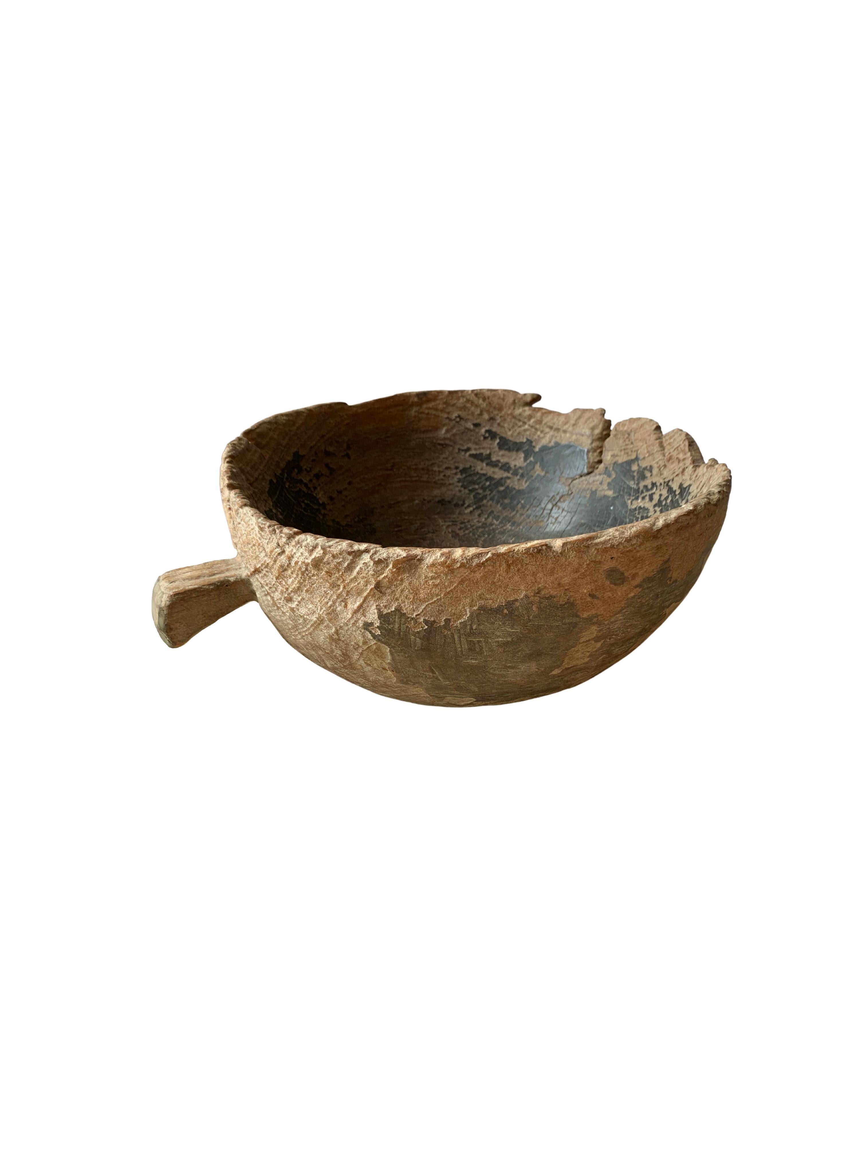 Other Teak Burl Wood Bowl from Java, Indonesia, Late 19th Century For Sale