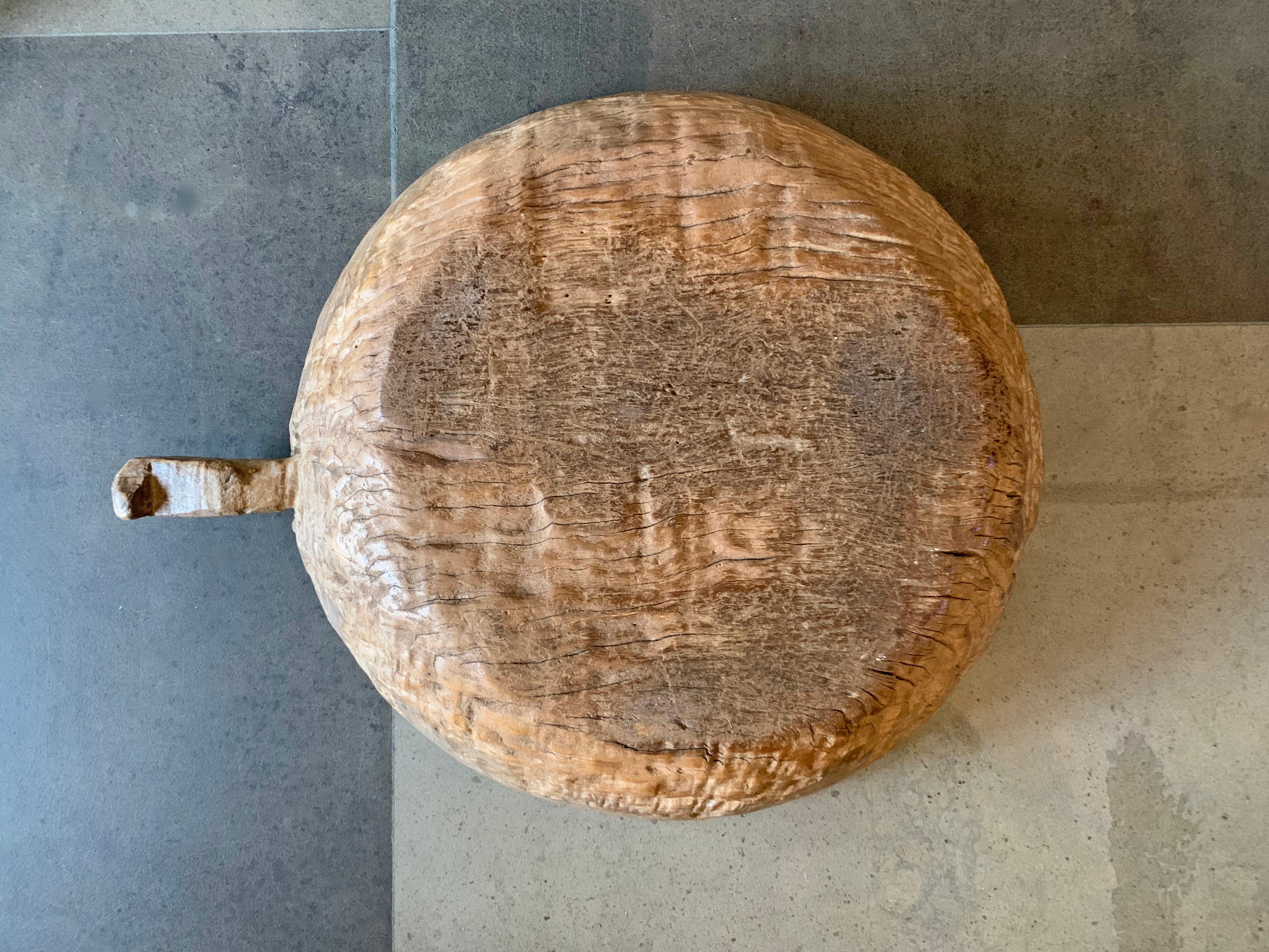 Indonesian Teak Burl Wood Bowl from Java, Indonesia, Late 19th Century