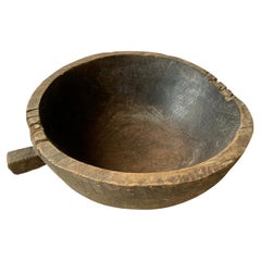 Antique Teak Burl Wood Bowl from Java, Indonesia, Late 19th Century