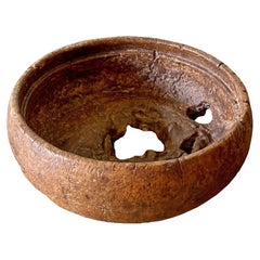 Teak Burl Wood Bowl from Java, Indonesia, Late 20th Century