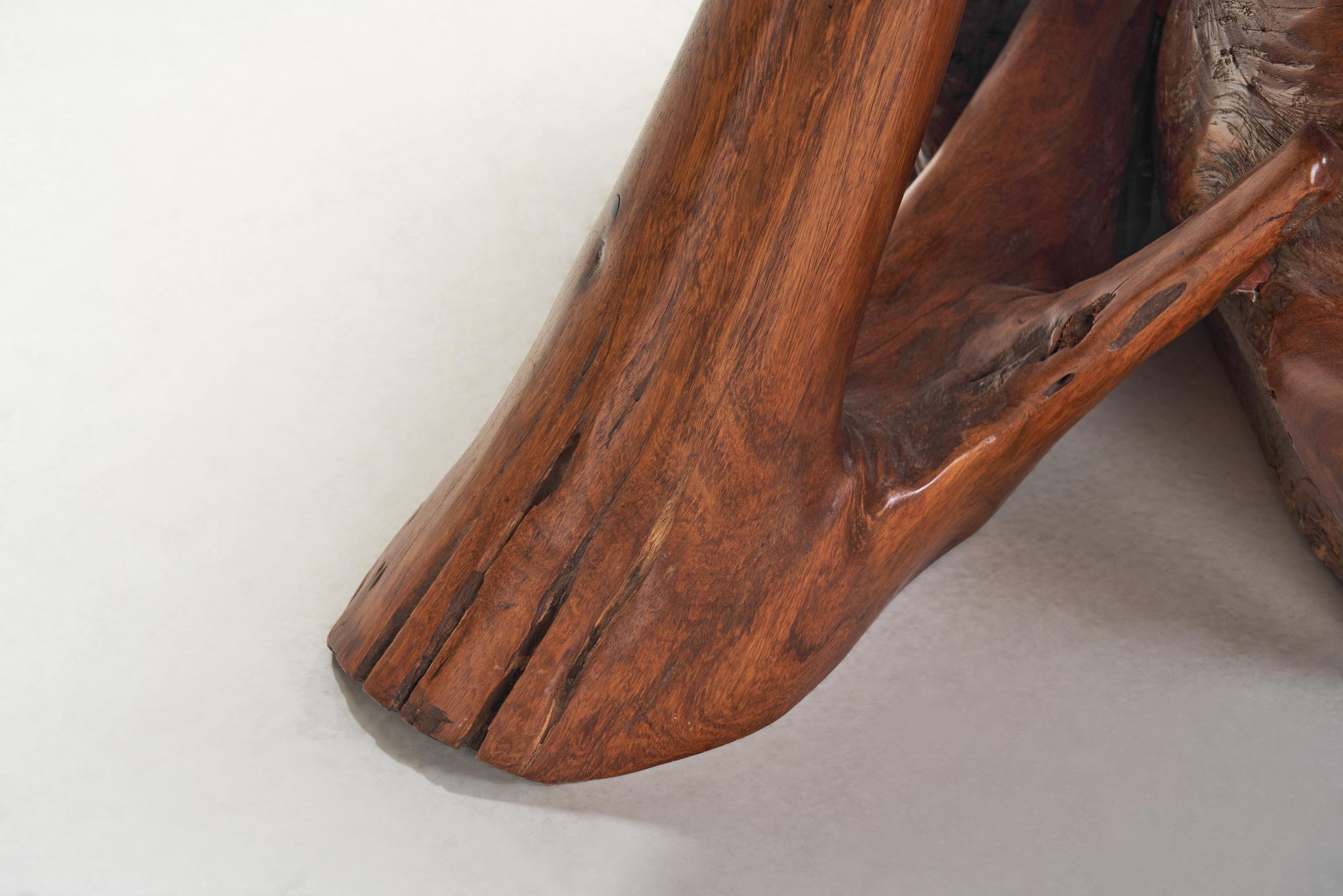 Teak Burl Wood Coffee Table, Europe 1970s 9