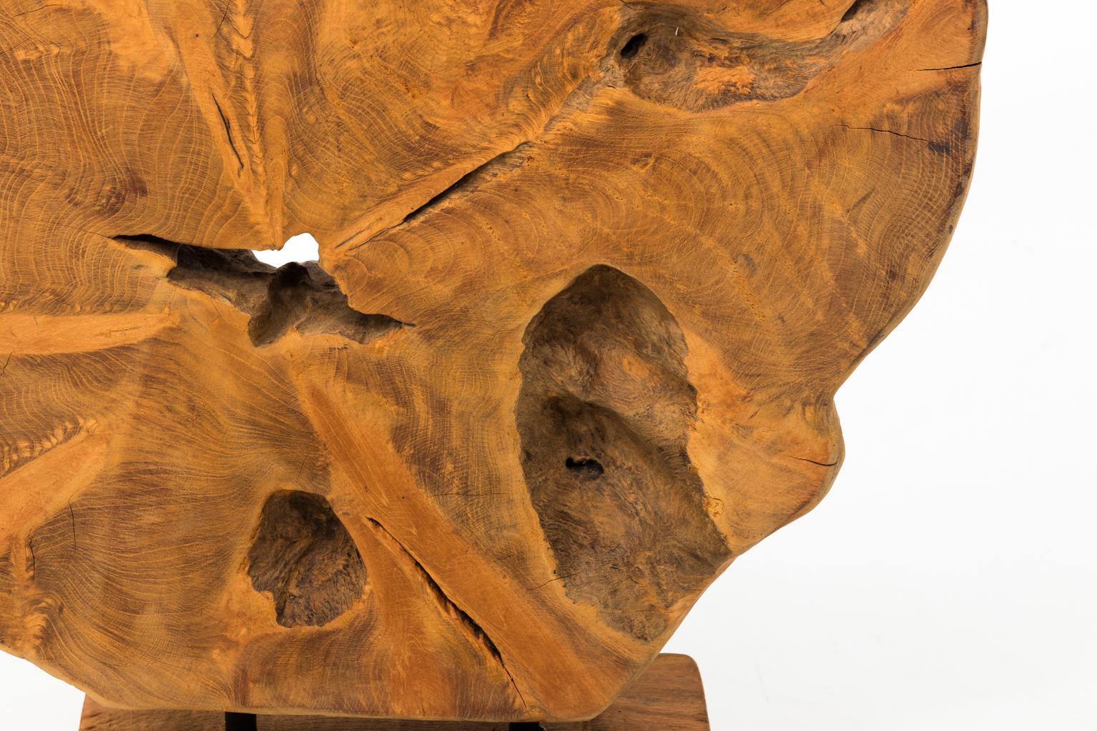 Teck Sculpture en bois de ronce de teck