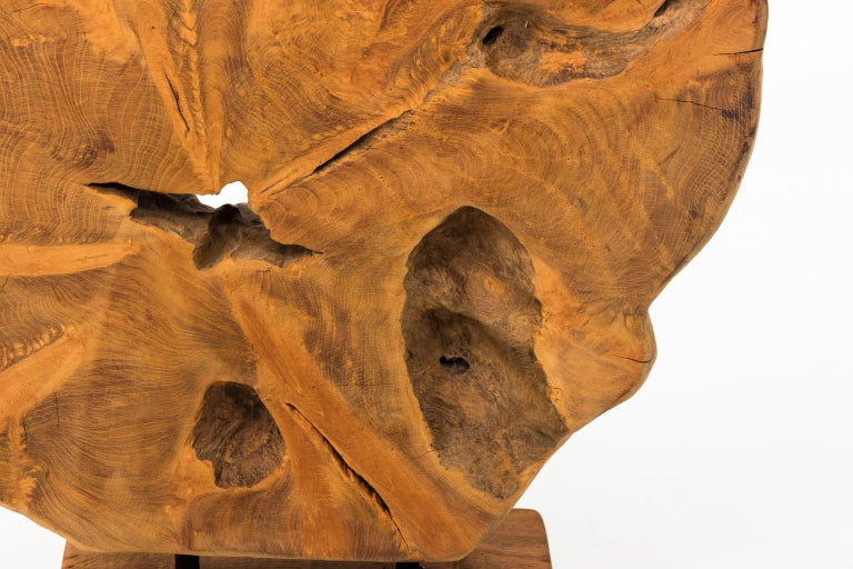 Teak Burl Wood Sculpture at 1stDibs
