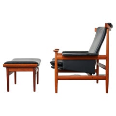 Teak Bwana Chair + Footstool by Finn Juhl for France & Son Model 152