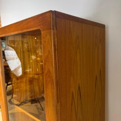 Teak cabinet with glass door, Denmark 1960s