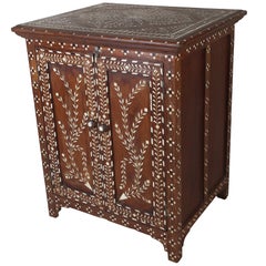 Teak Cabinet with Intricate Inlay, Mid-1900s