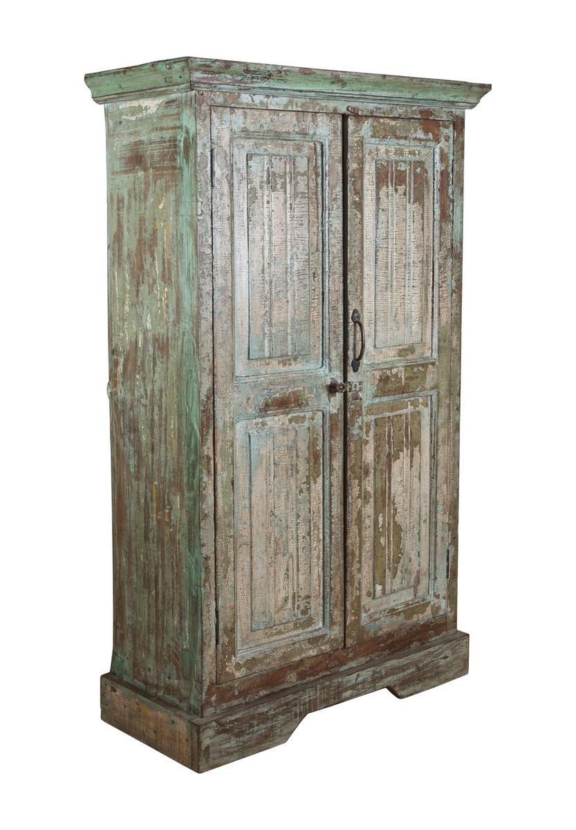 Teak Cabinet with Original Paint, Early 1900s 1