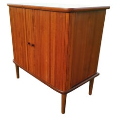 Teak Cabinet with Tambour Doors from the 50ies