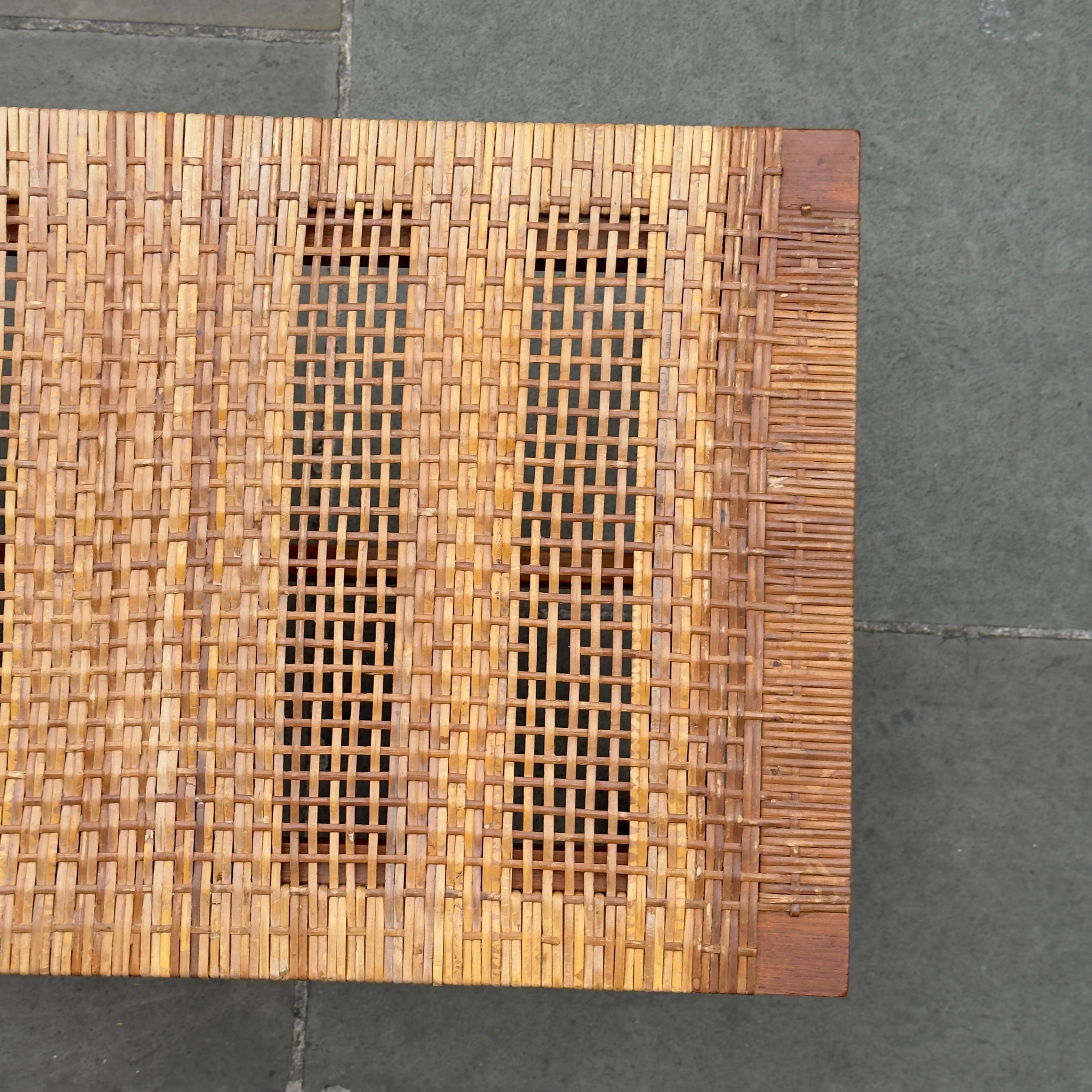 Danish Teak & Cane Bench Denmark