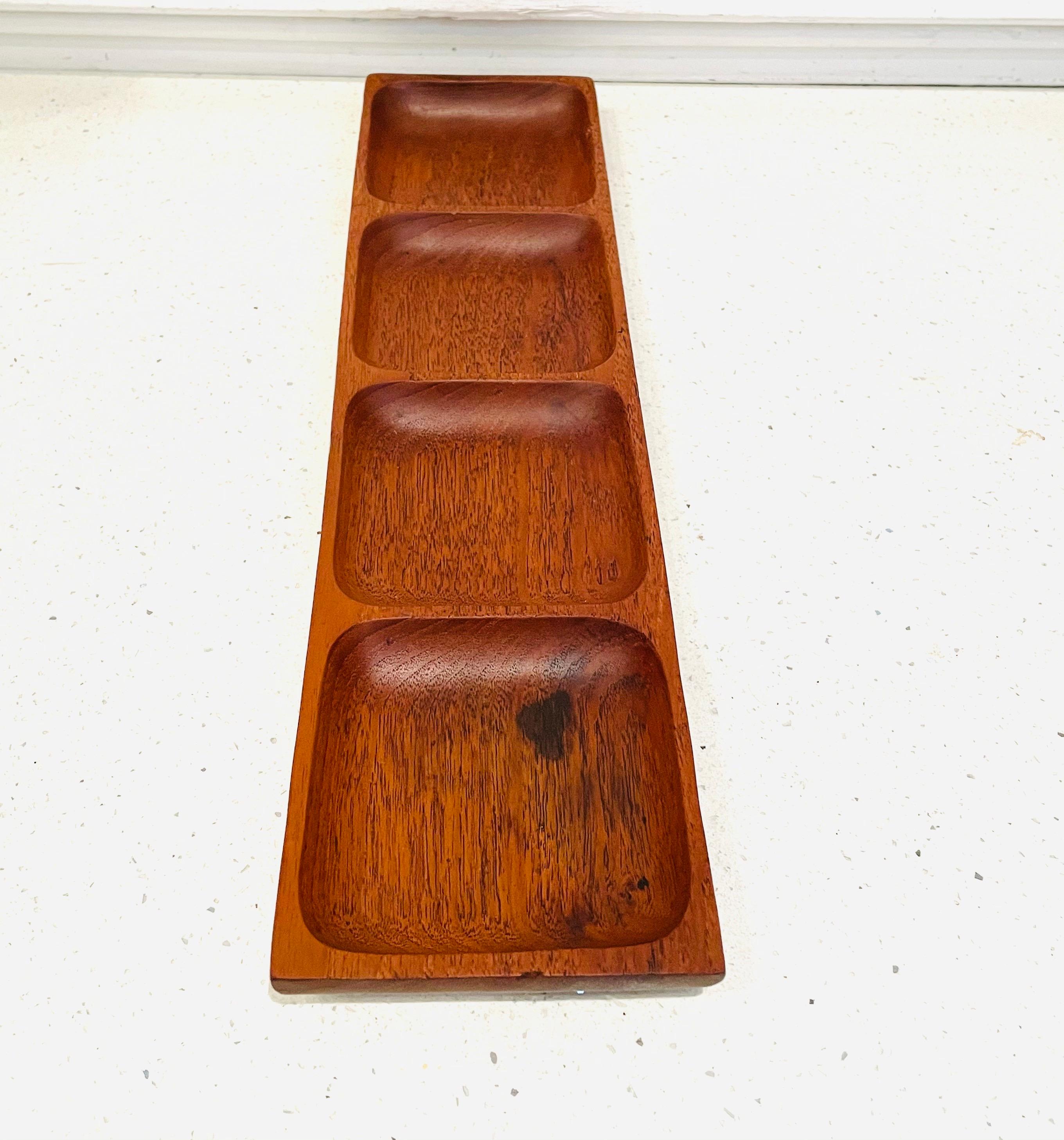 Danish Teak Catch All or Jewelry Holder, 1960s For Sale