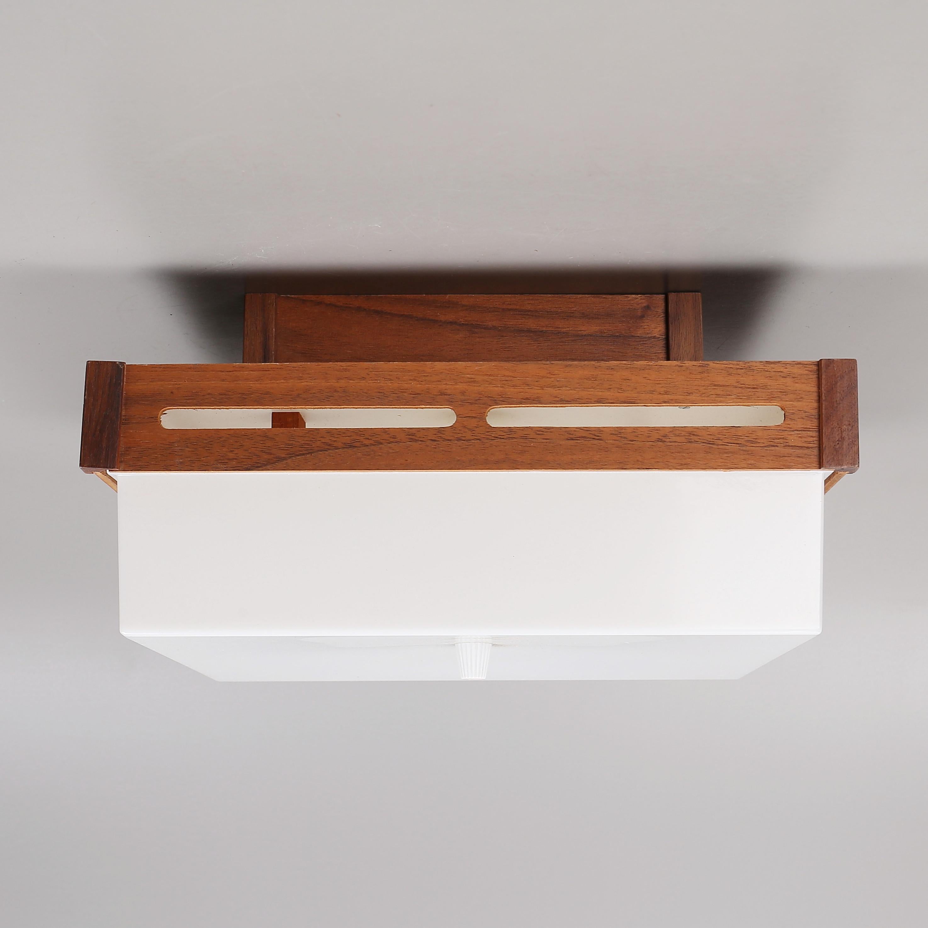 20th Century Teak Ceiling Lamp Anonymous Sweden, 1960s For Sale