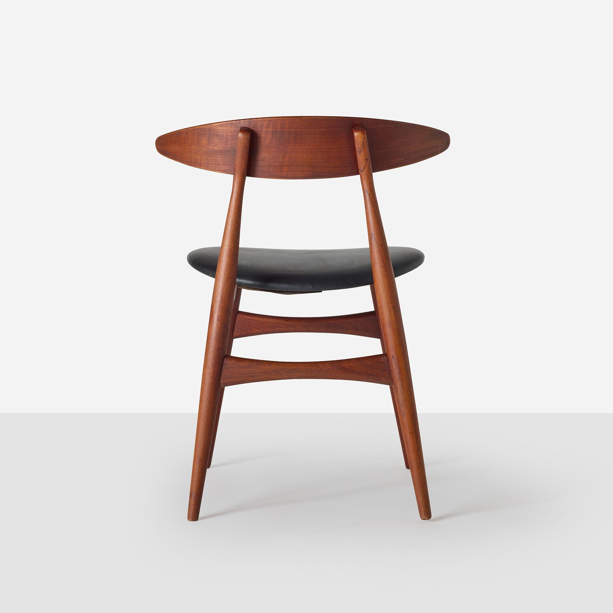 Teakholzstuhl CH33 von Hans J. Wegner im Zustand „Gut“ im Angebot in San Francisco, CA