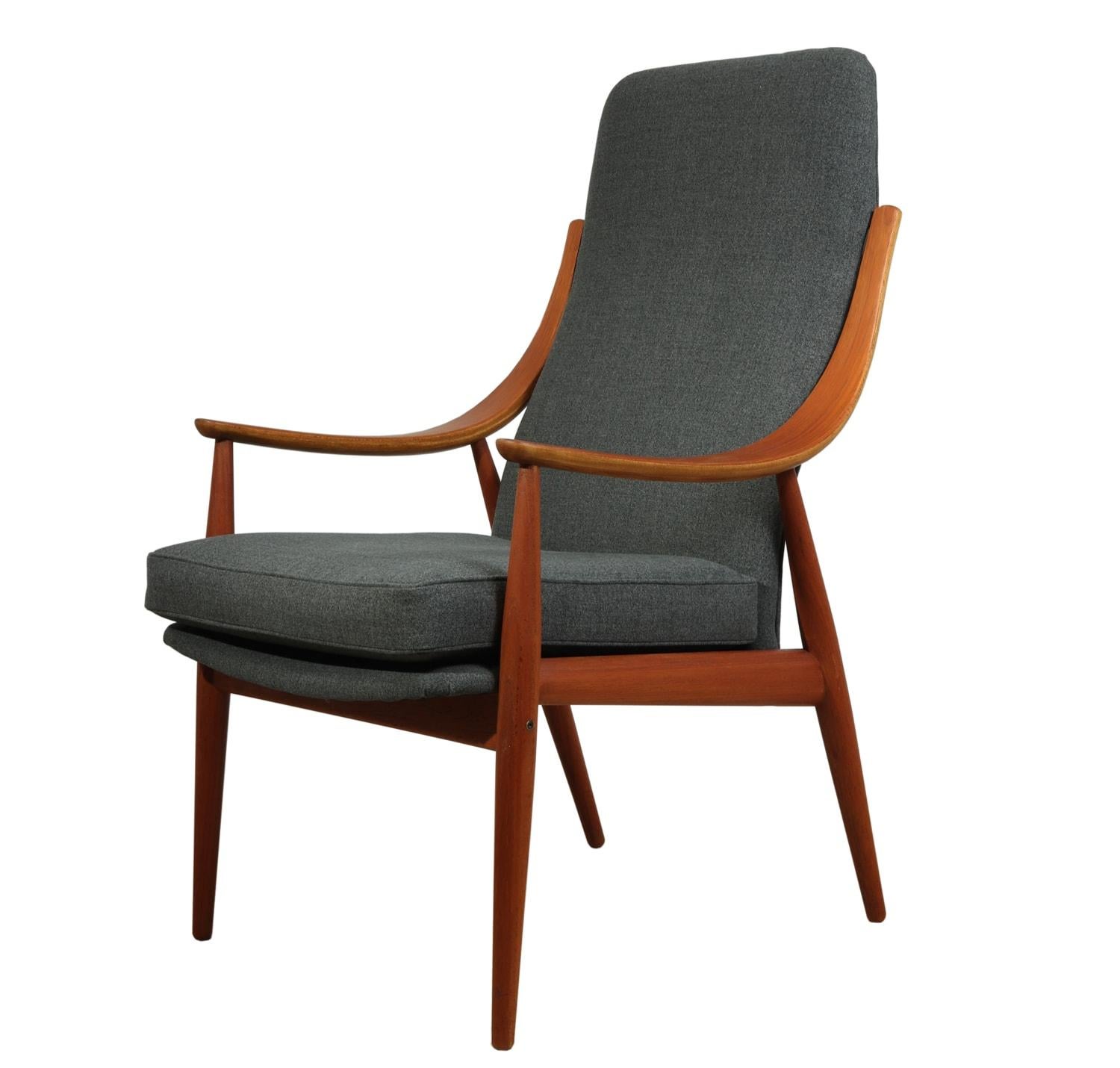 Teak Chair Model 148 by Peter Hvidt Fo France and SonTeak Chair Model 148 For Sale 4