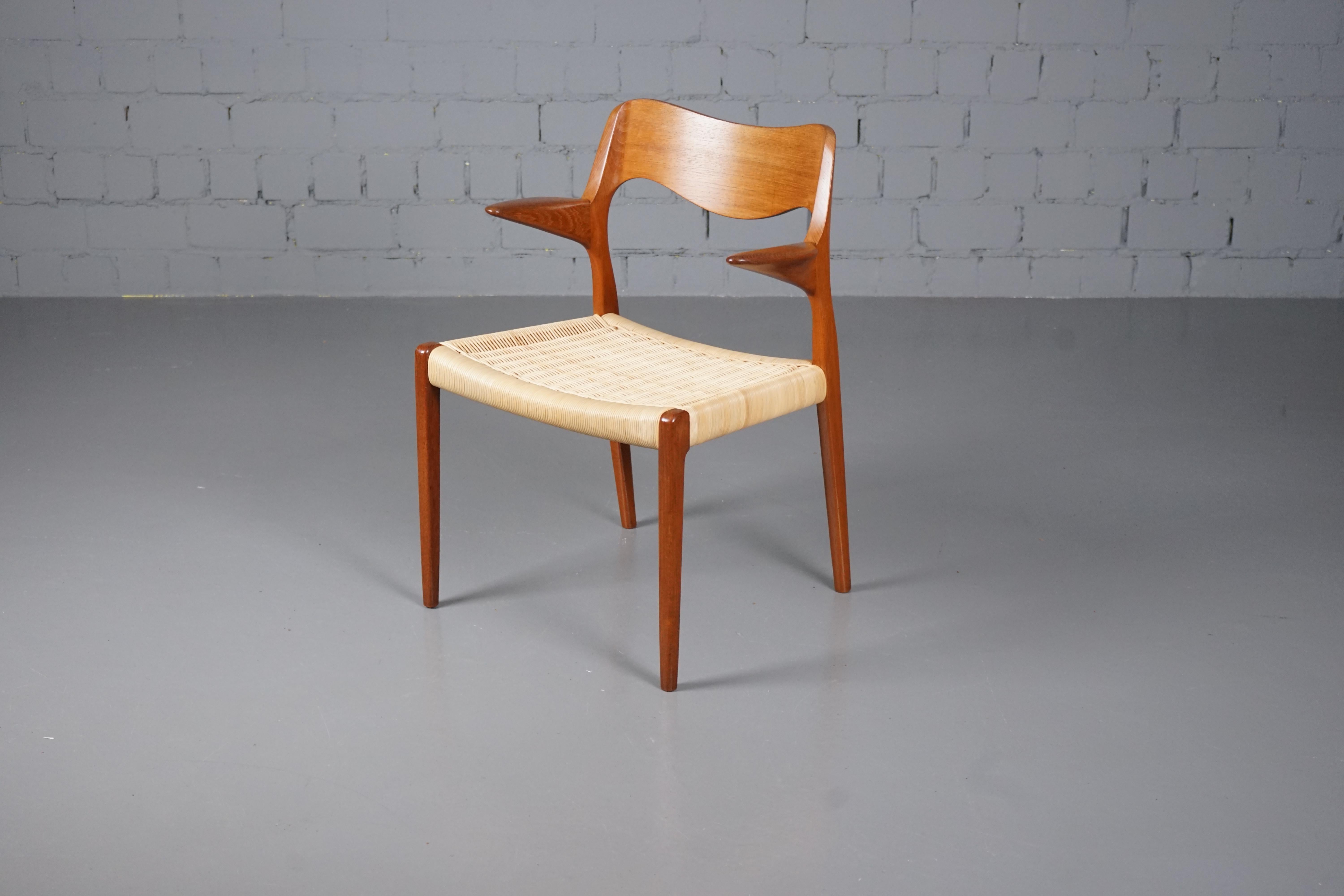 Teak Chair Model No. 55 Chair by Niels O. Moller for J.L Møller 2