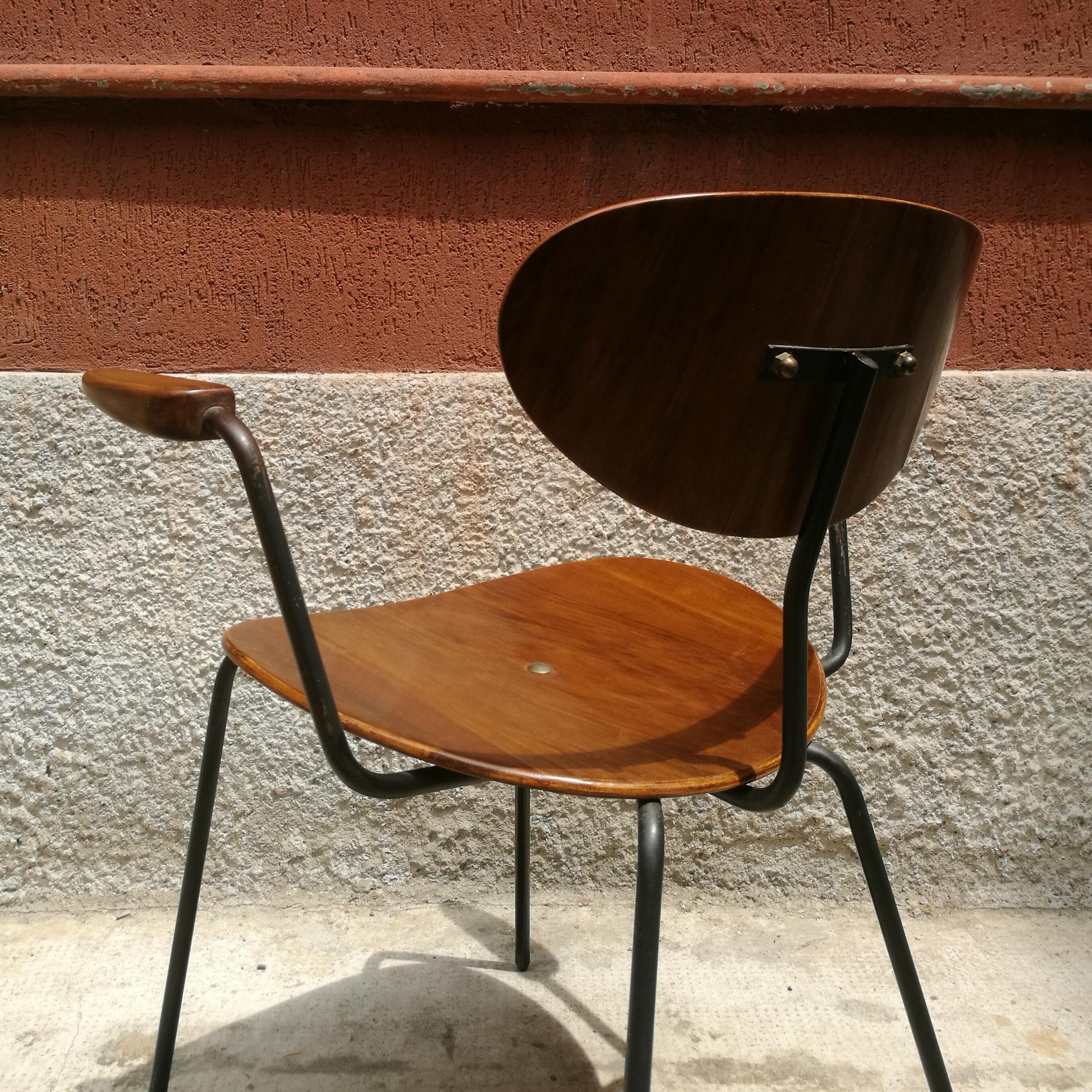Teak Chair with Armrests from Germany, 1960s In Good Condition In MIlano, IT