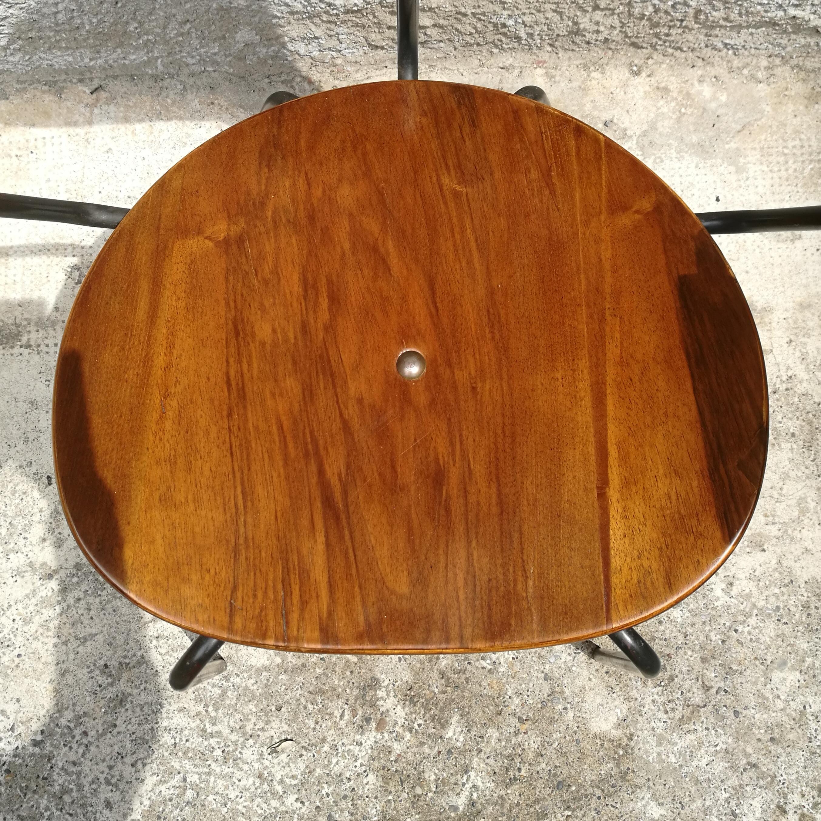 Wood Teak Chair with Armrests from Germany, 1960s
