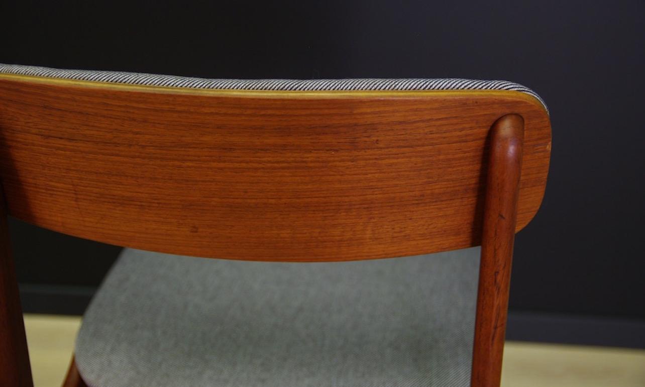 Woodwork Teak Chairs Danish Design Midcentury, 1960-1970