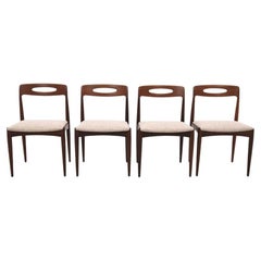 Teak chairs designed by Johannes Andersen for Uldum Møbelfabrik, Denmark, 1960.