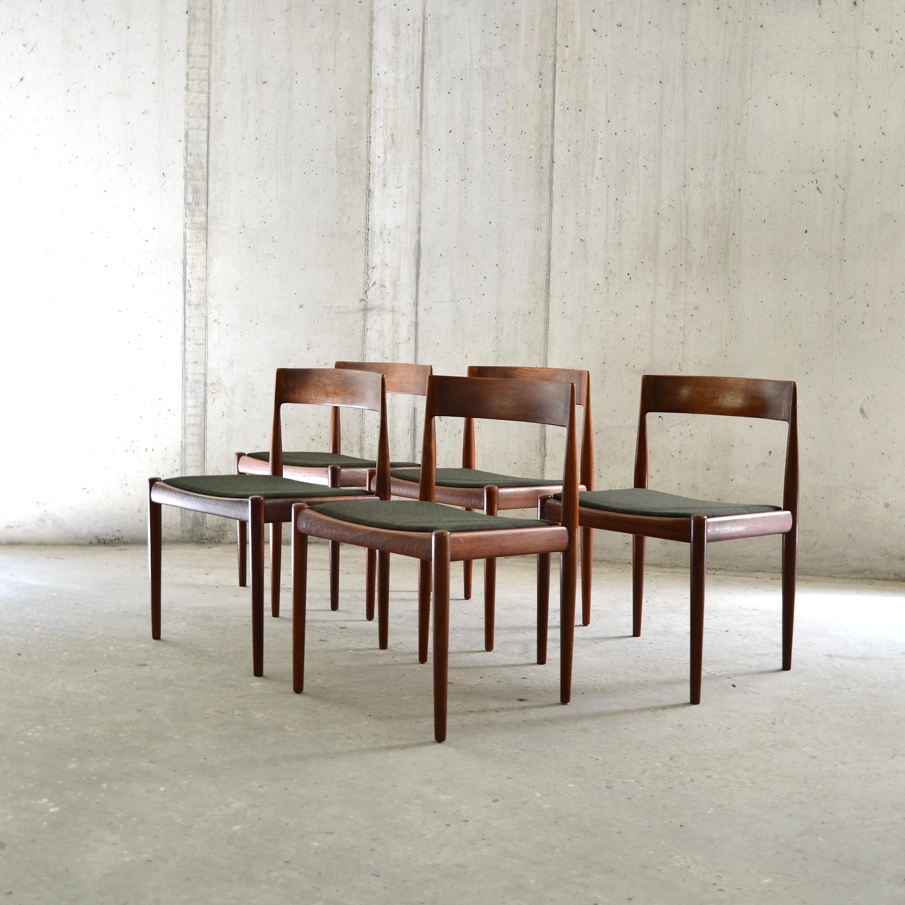 Teak Chairs, Kai Kristiansen, Fritz Hansen, Denmark, 1961 4