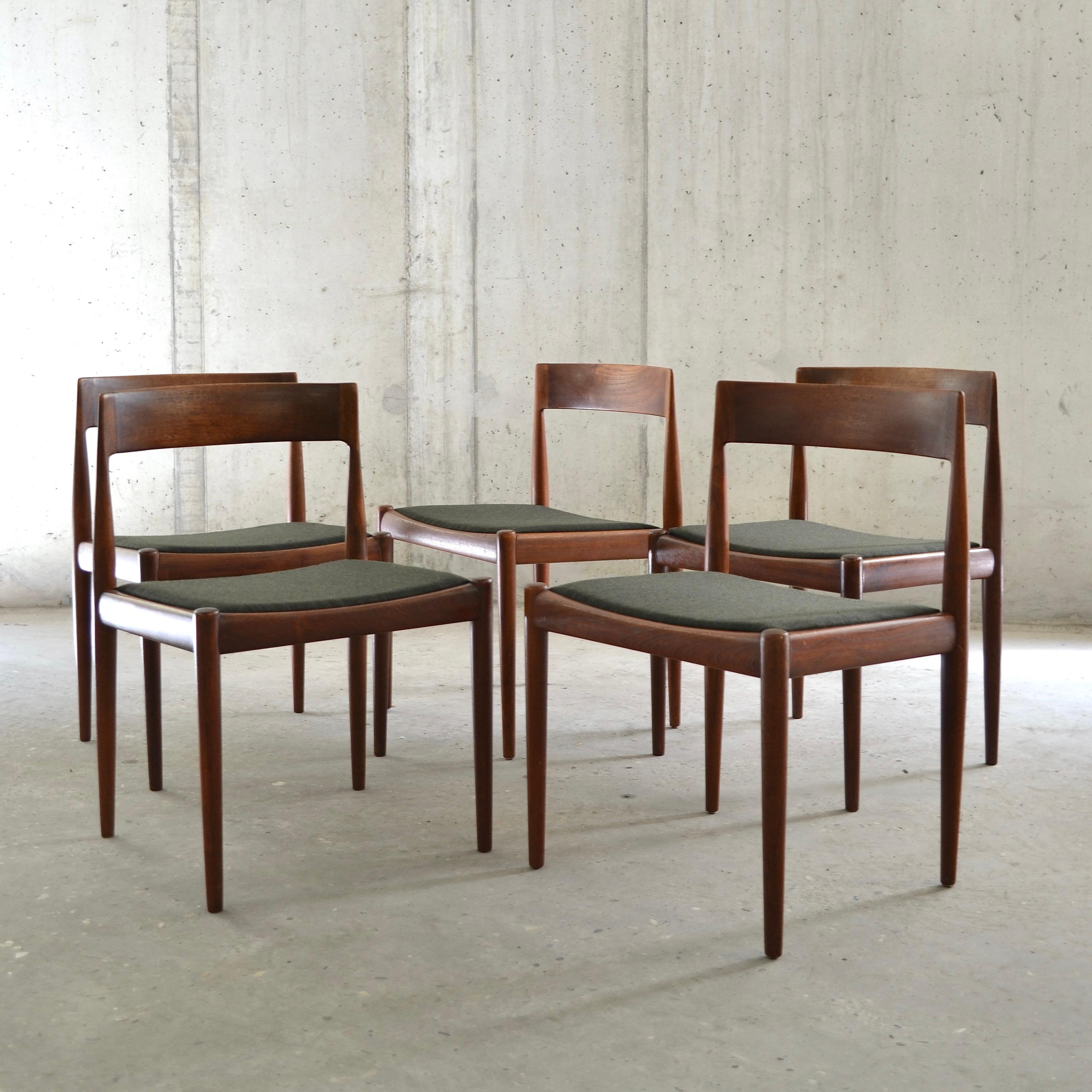 Teak Chairs, Kai Kristiansen, Fritz Hansen, Denmark, 1961 5