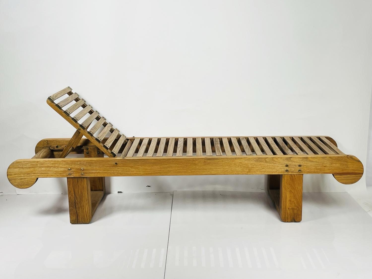 Teak Chaise Lounge Chairs/Benches by Kipp Stewart Design for Summit Furniture For Sale 9