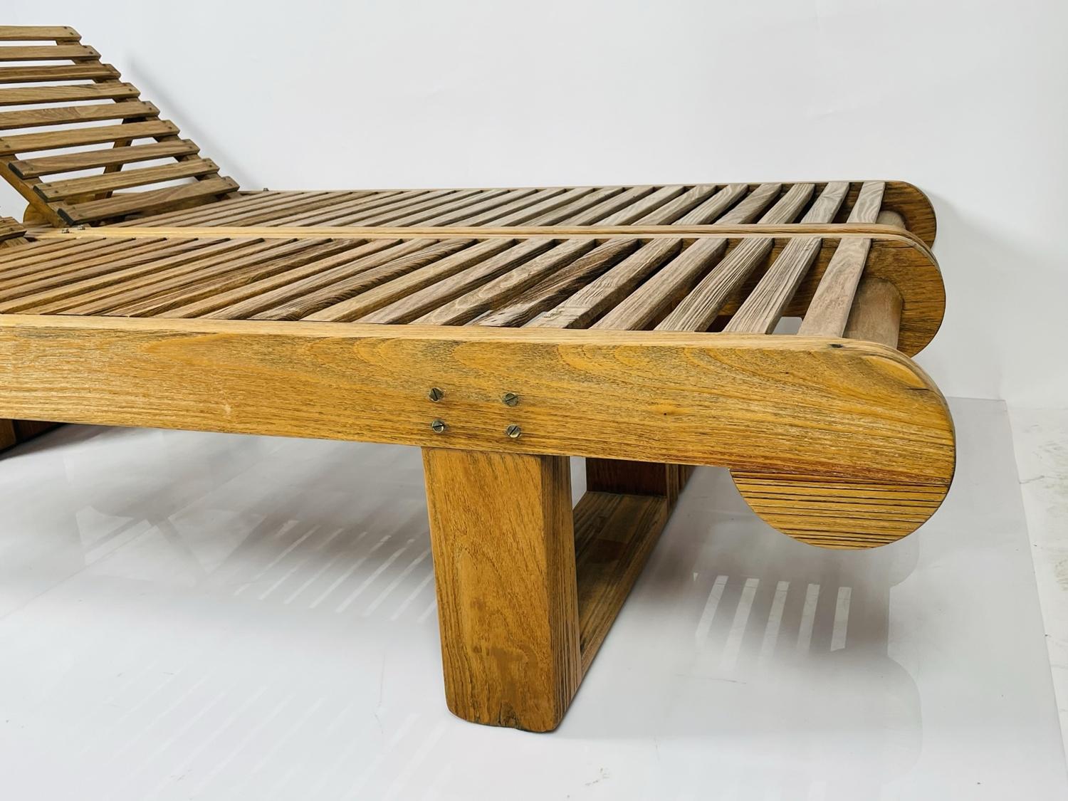Teak Chaise Lounge Chairs/Benches by Kipp Stewart Design for Summit Furniture For Sale 3
