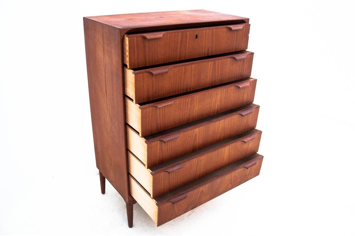 Teak Chest of Drawers, 1960s Denmark In Good Condition In Chorzów, PL