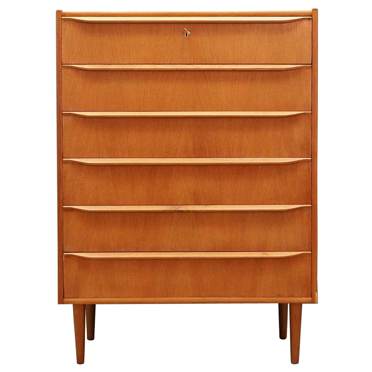 Teak Chest of Drawers 1960s Vintage Danish Design For Sale