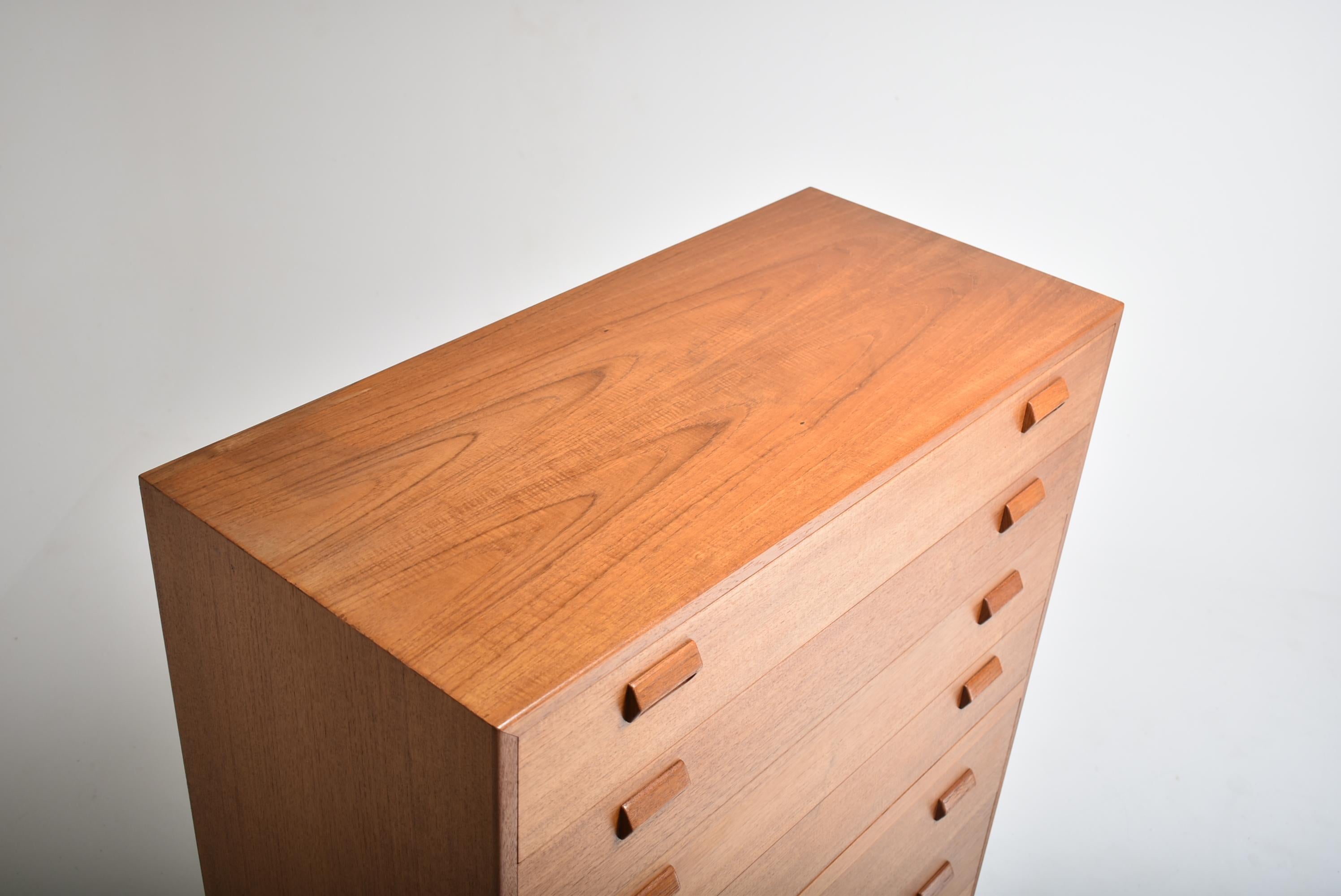 Teak Chest Of Drawers By Borge Mogensen, Denmark, 1960 In Good Condition For Sale In Le Grand-Saconnex, CH