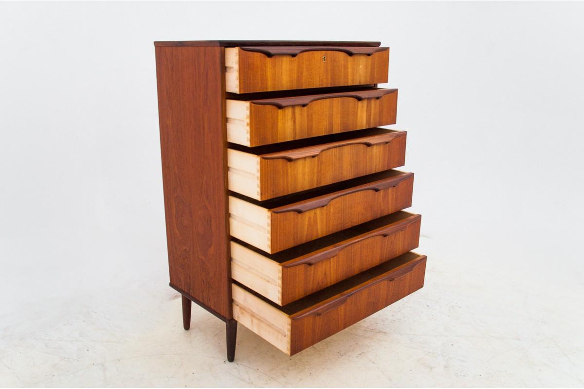 Teak Chest of Drawers, Danish Design, 1960s In Good Condition In Chorzów, PL