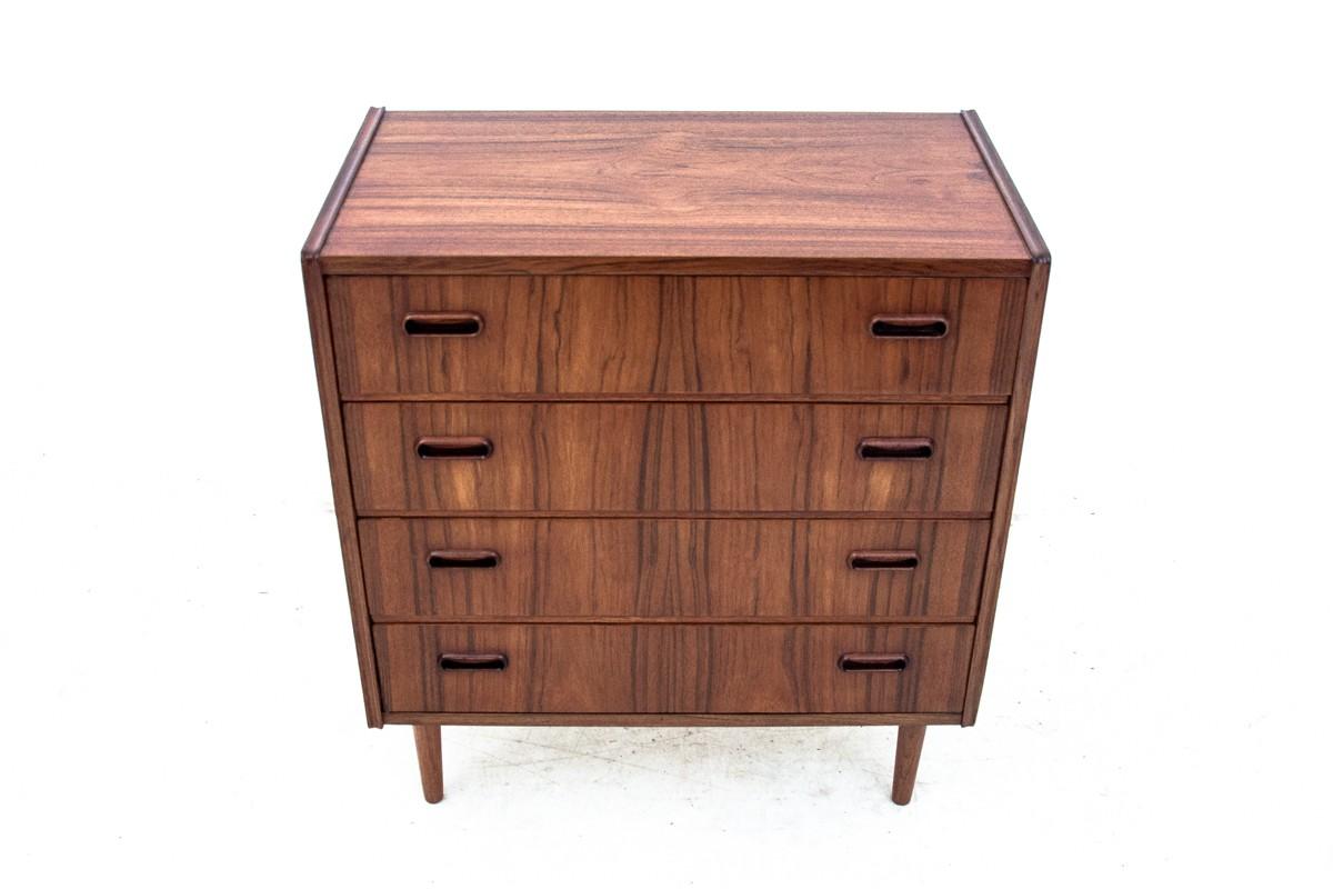 Chest of drawers made of teak wood comes from Denmark from 1960s.
Very good condition.