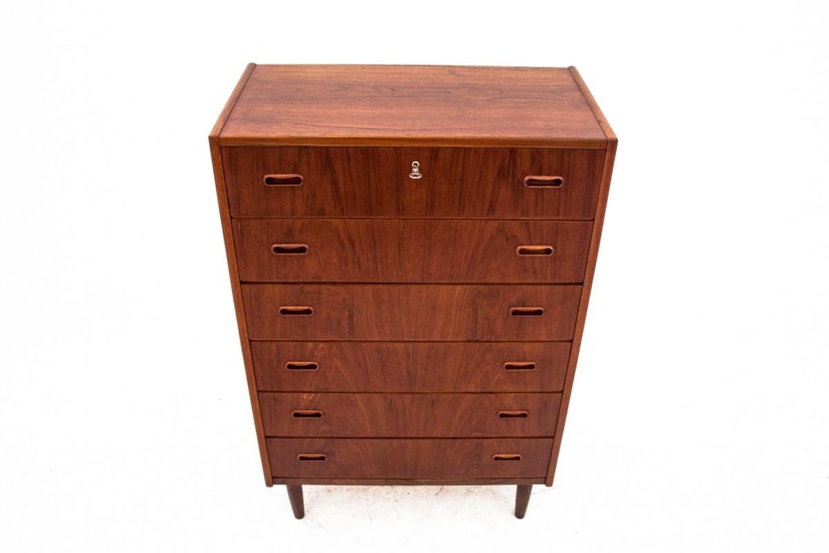 Mid-Century Modern Teak Chest of Drawers, Denmark, 1960s For Sale