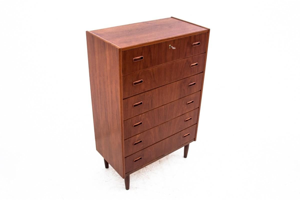 Teak Chest of Drawers, Denmark, 1960s In Good Condition For Sale In Chorzów, PL