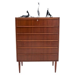 Vintage Teak Chest of Drawers, Denmark, 1960s