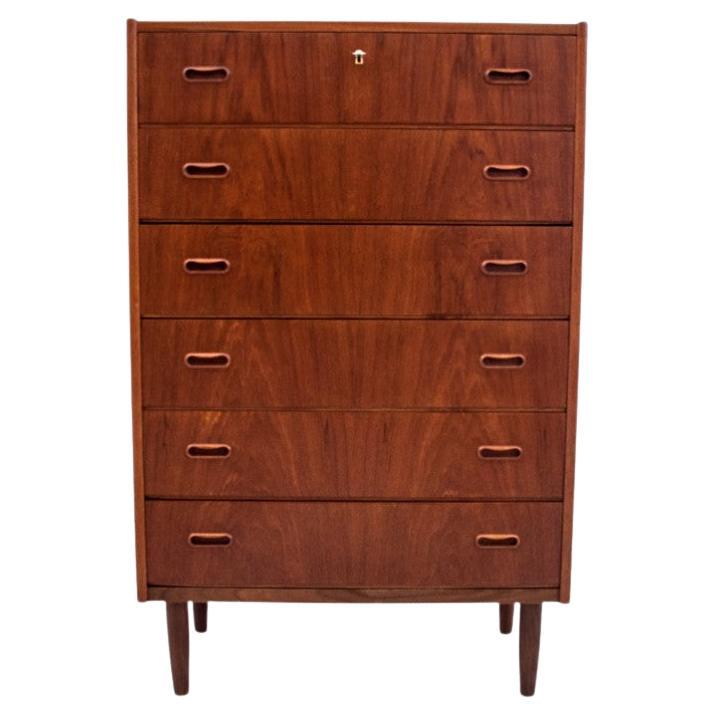 Teak Chest of Drawers, Denmark, 1960s For Sale