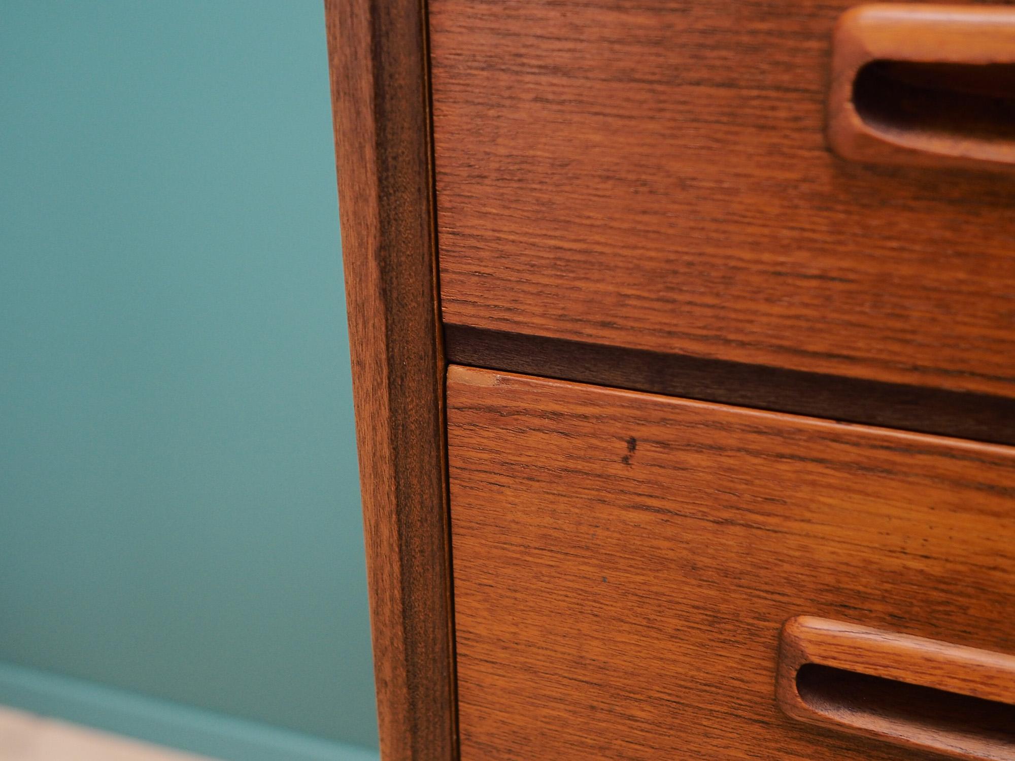 Teak Chest of Drawers Vintage 1960-1970 For Sale 4