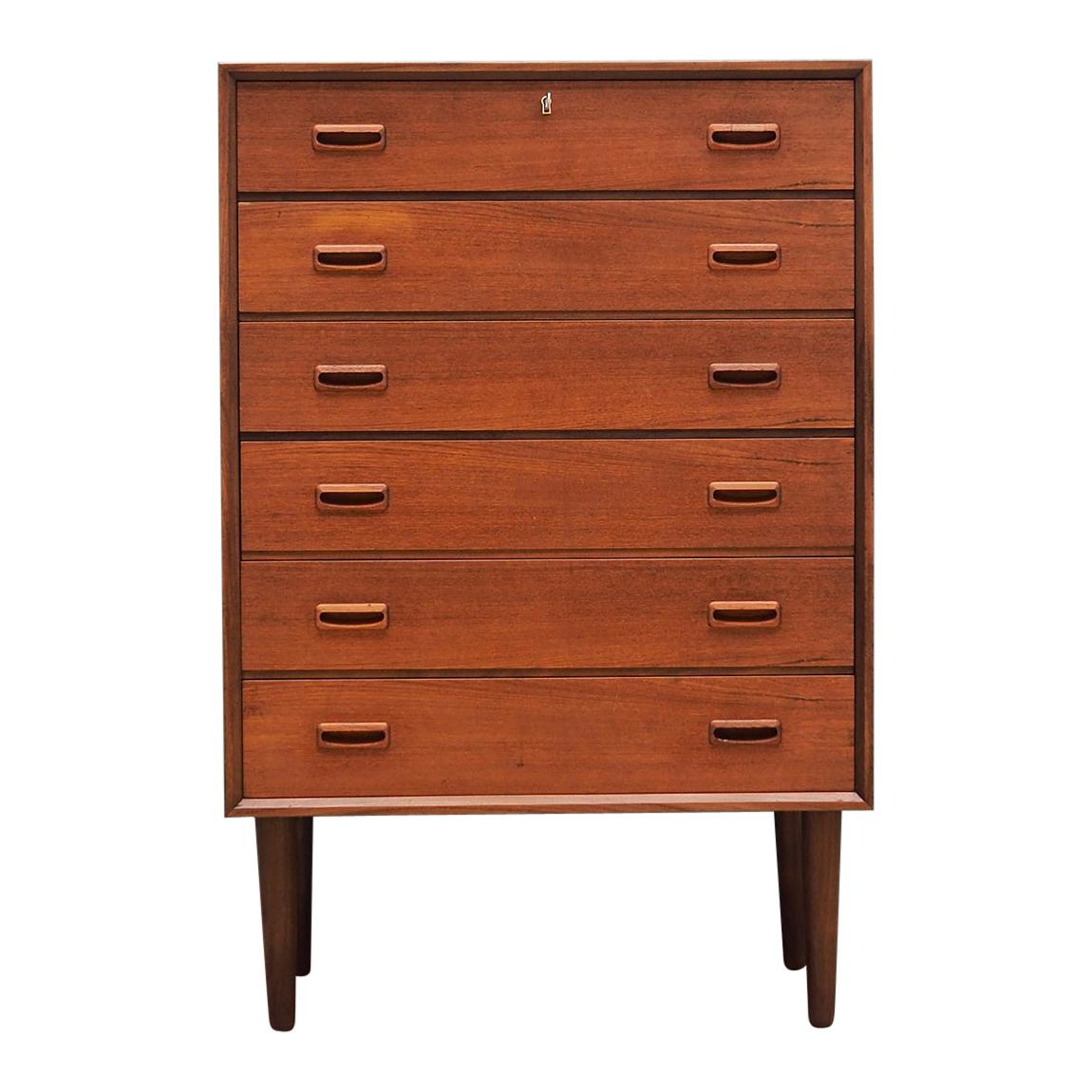 Teak Chest of Drawers Vintage 1960-1970 For Sale