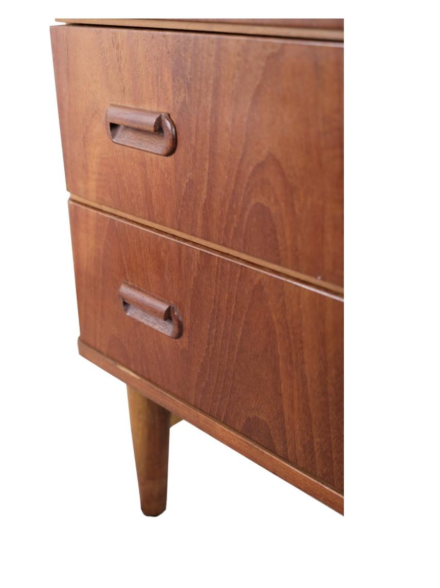 Teak Chest of Drawers with 4 Drawers of Danish Design from the 1960s For Sale 4