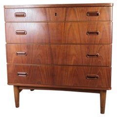 Teak Chest of Drawers with 4 Drawers of Danish Design from the 1960s