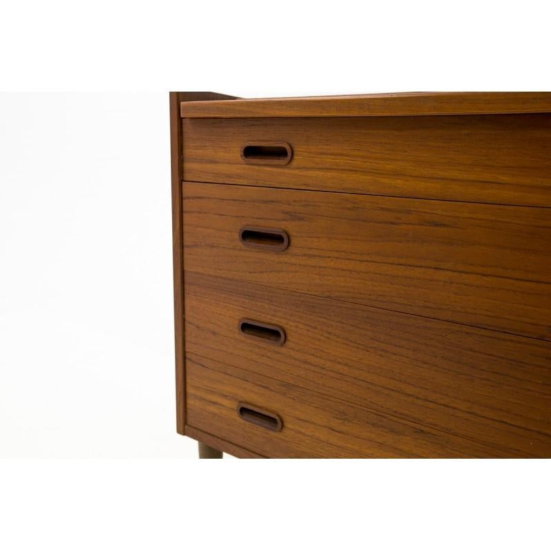 Scandinavian Modern Teak Chest of Drawers with Compartments, Danish Design, 1960s