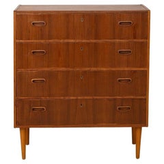 Retro Teak chest of drawers with lockable drawers