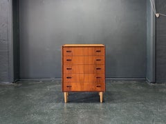 Teak Chest of Drawers with Oak Legs