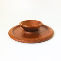 Teak Chip and Dip Tray