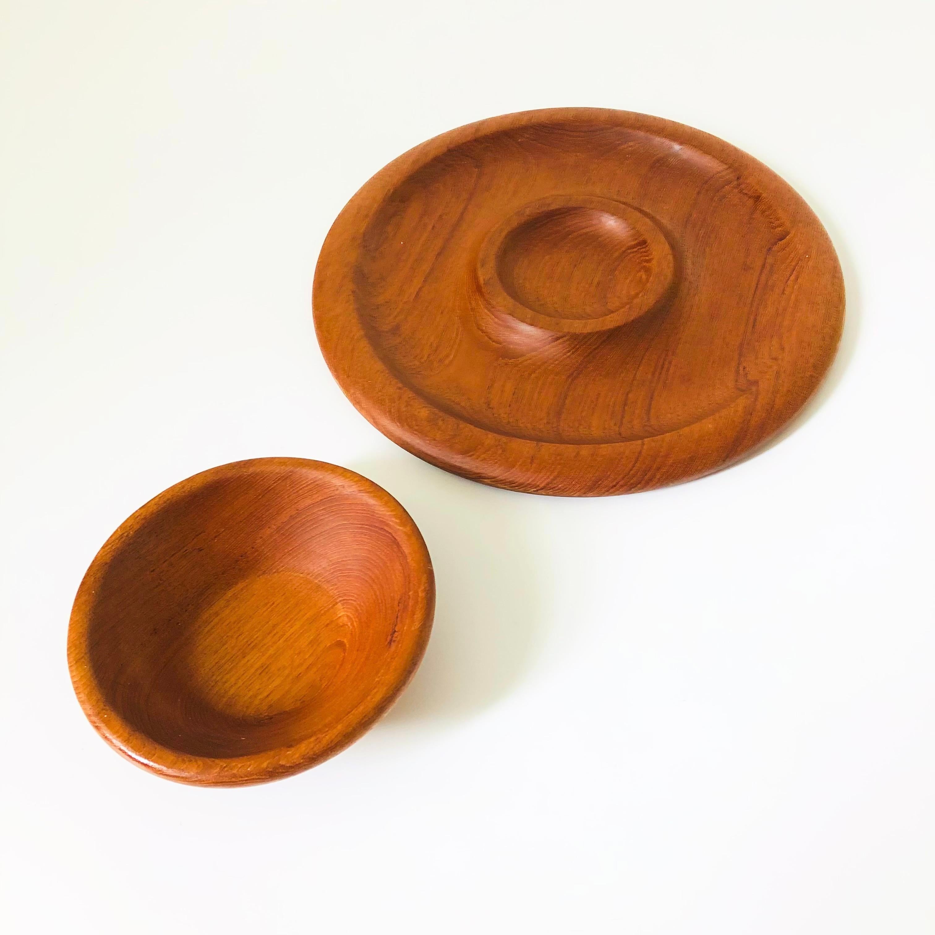 Teak Chip and Dip Tray For Sale 2