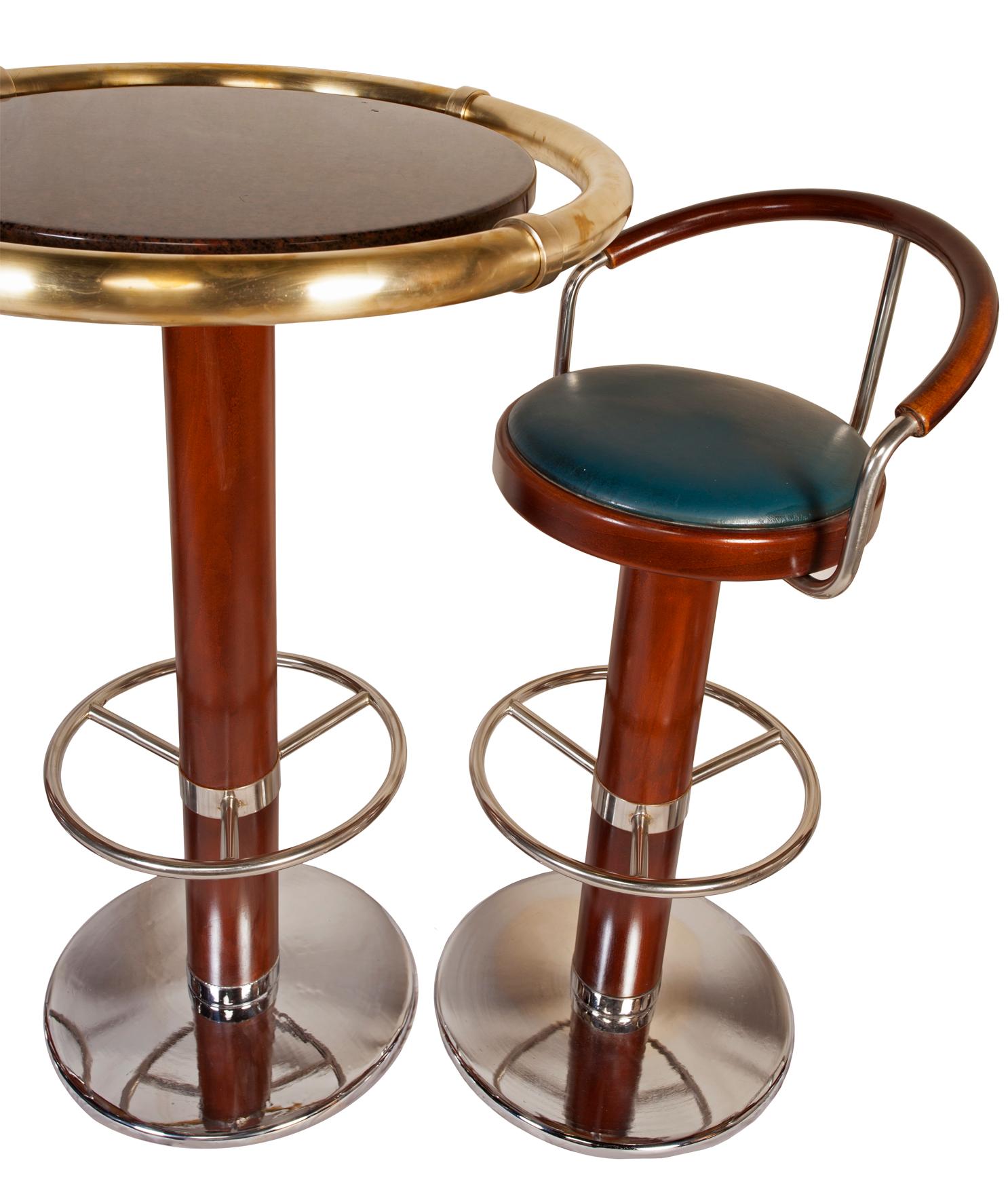 teak high top table
