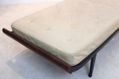 Teak Cleopatra Daybed with Original Leather Mattress by Cordemeijer for Auping