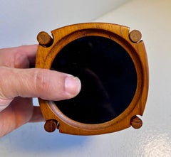 Teak Coaster Set with Holder, 1970s