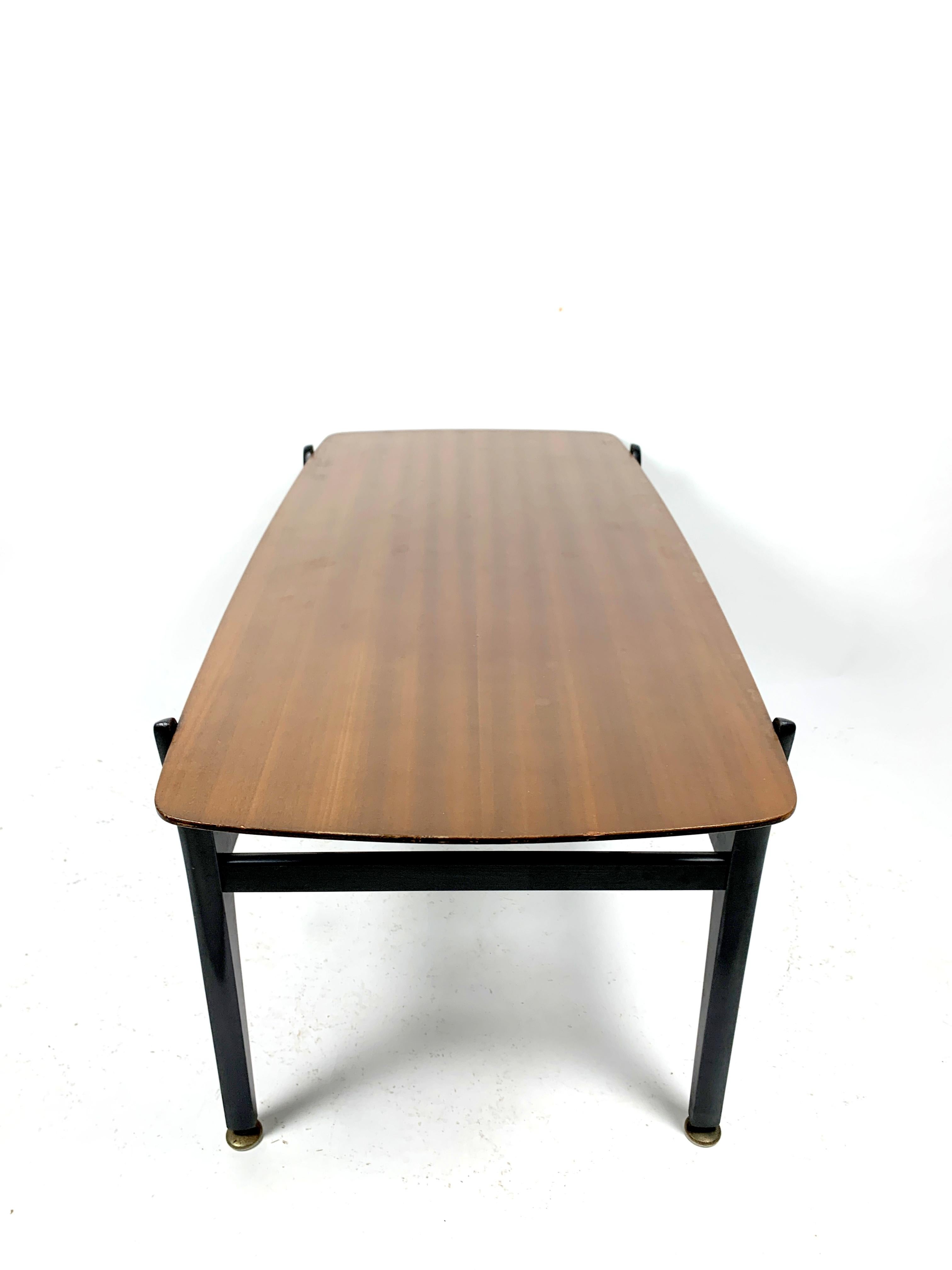 European Teak Coffee Table with Shelf by Nathan, 1970