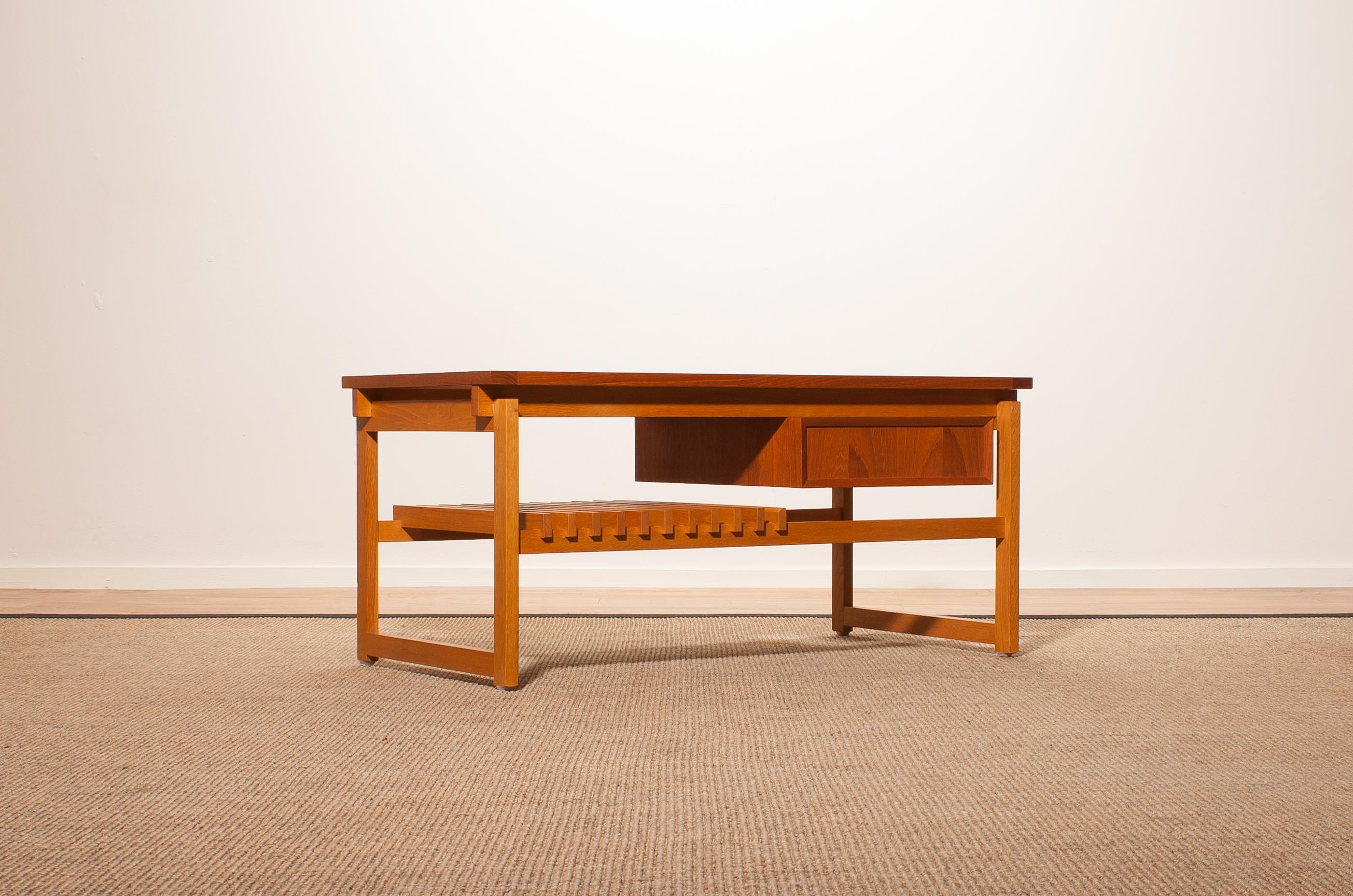 Mid-Century Modern 1970s Teak Coffee / Side Table with Drawer Made In Denmark.