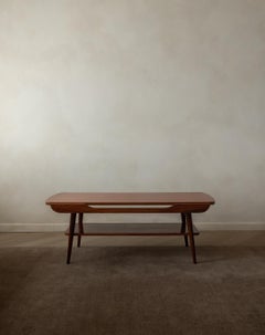 Tavolino in teak attribuito a Louis van Teeffelen con piano reversibile, anni '50